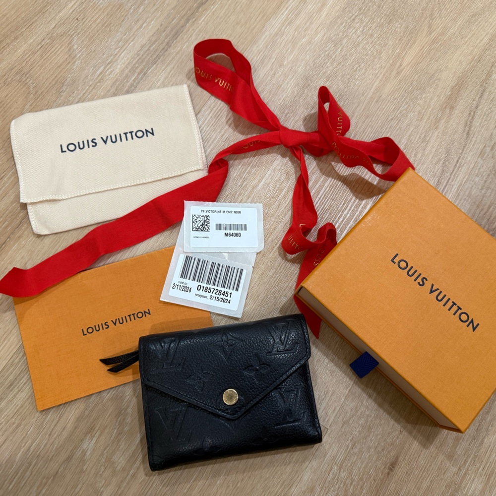 Louis Vuitton Victorine Wallet – Empreinte Leather (Black)